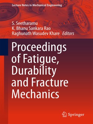 cover image of Proceedings of Fatigue, Durability and Fracture Mechanics